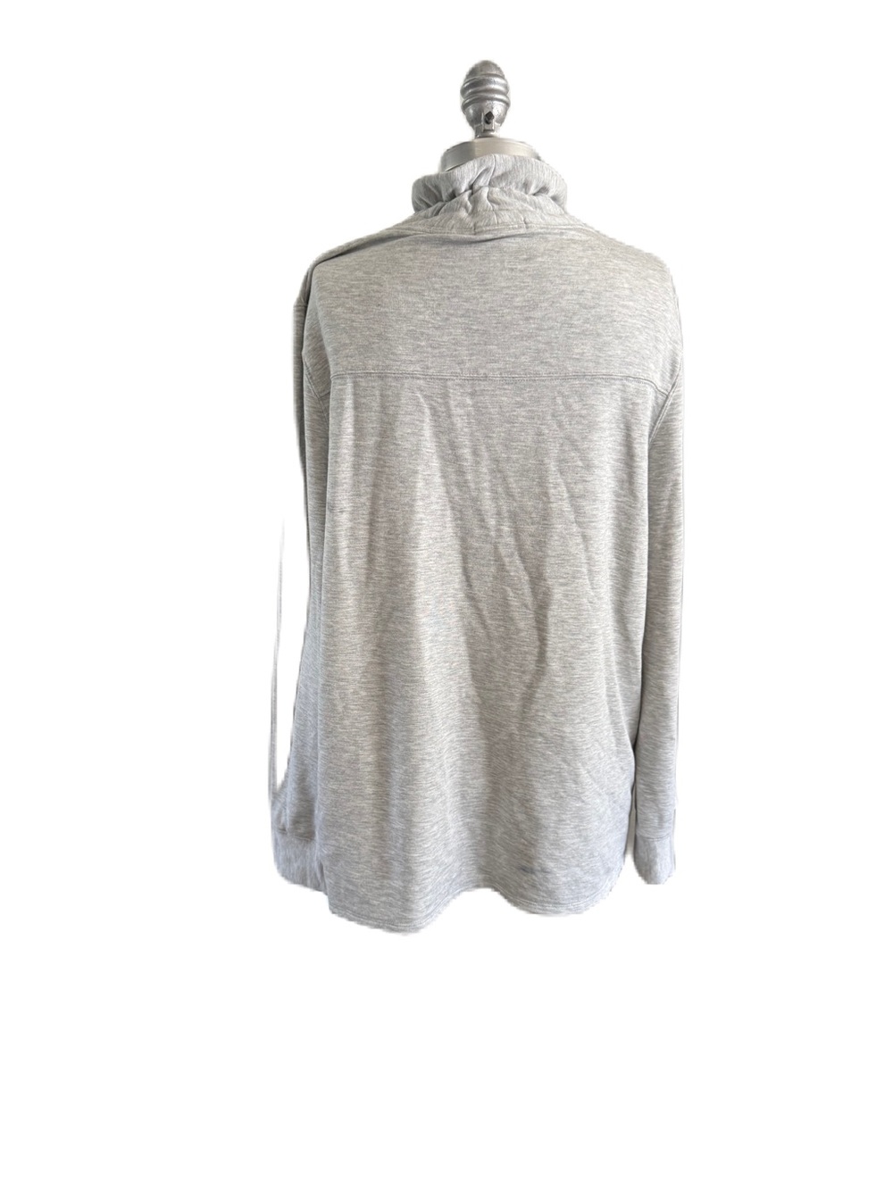 Quince Women”s Heathered Gray Cowl Neck Sweatshirt. Size Medium - Picture 7 of 11